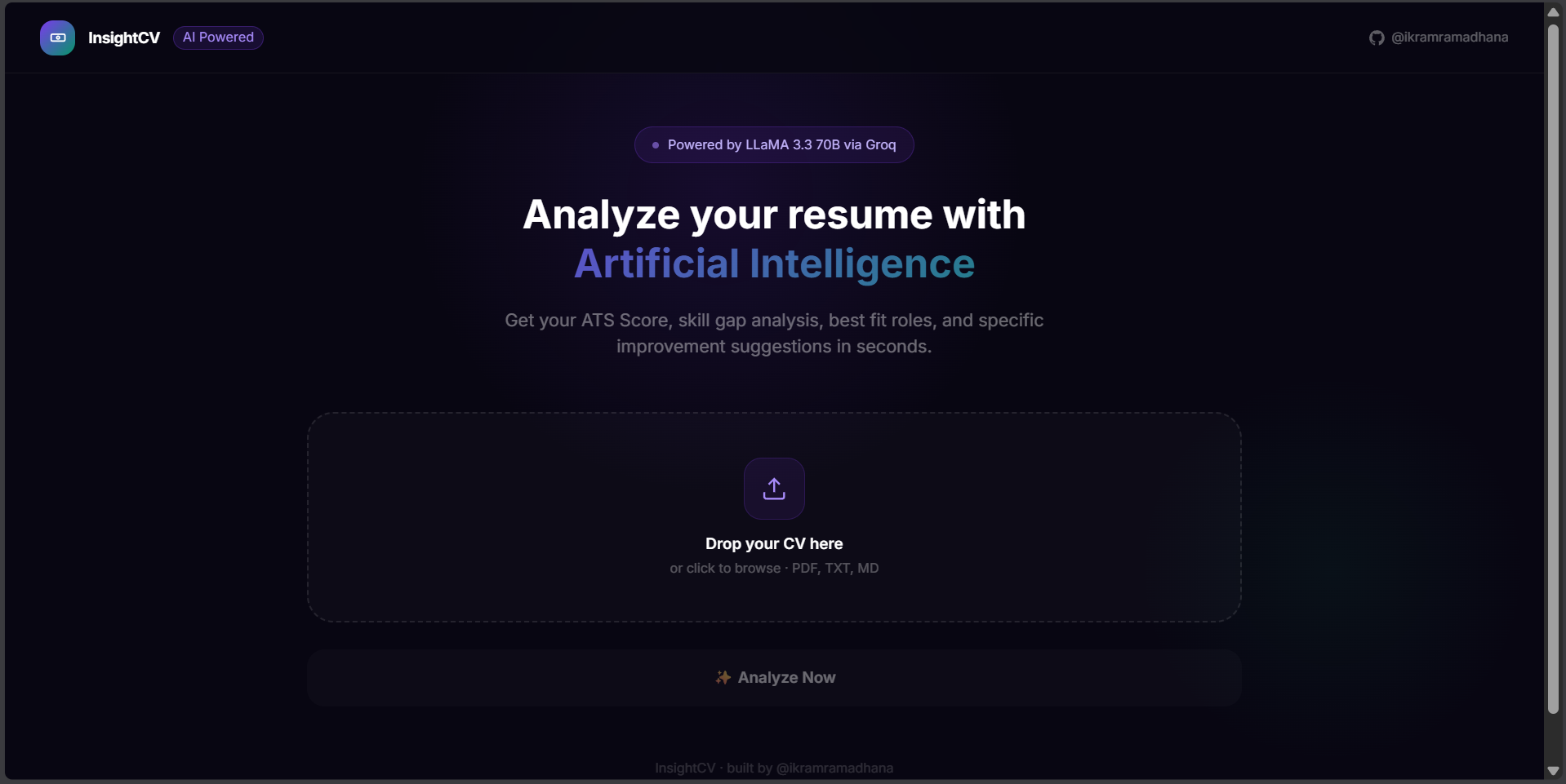 InsightCV - AI Resume Analyzer