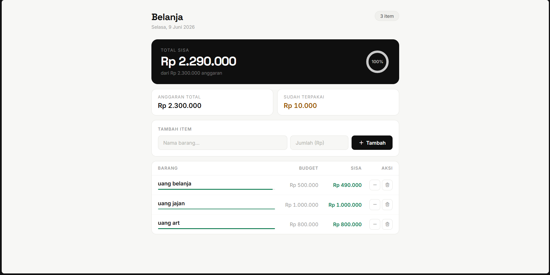 Smart Budget Tracker